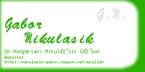 gabor mikulasik business card